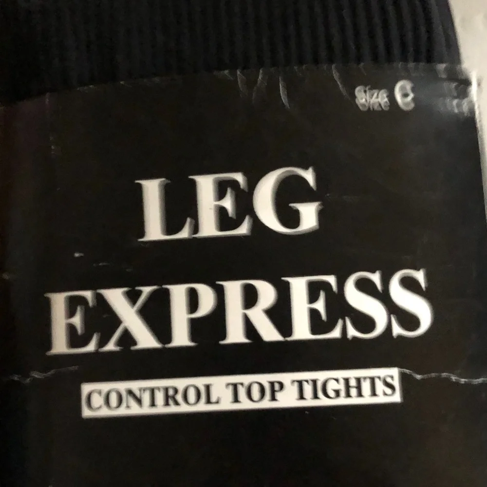 Express Black Control Top Tights - LEG EXPRESS